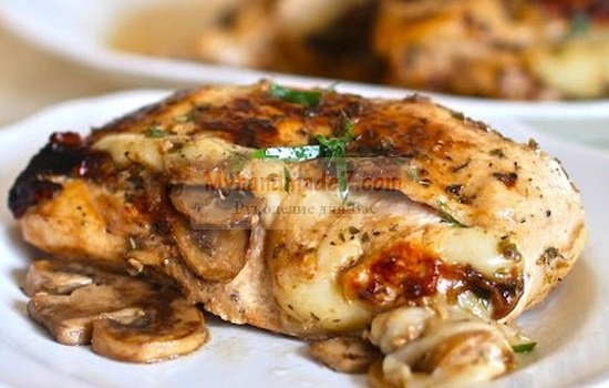 Курица с грибами и сыром: лучшие рецепты с фото