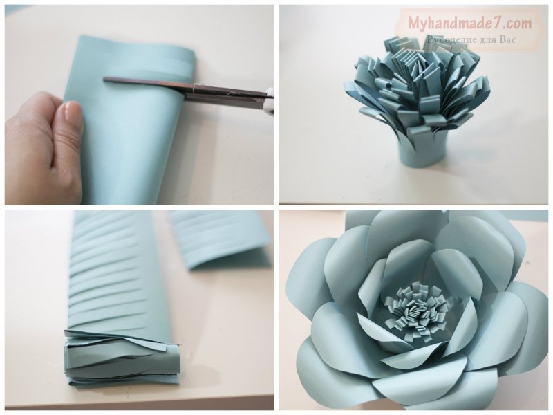 Как сделать большие бумажные цветы?