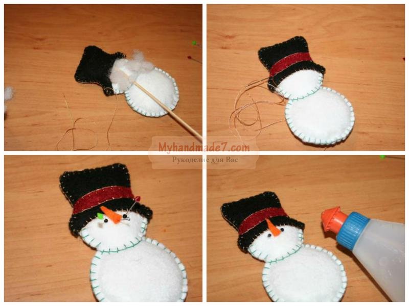 снеговик своими руками: пошаговый мастер-класс с фото