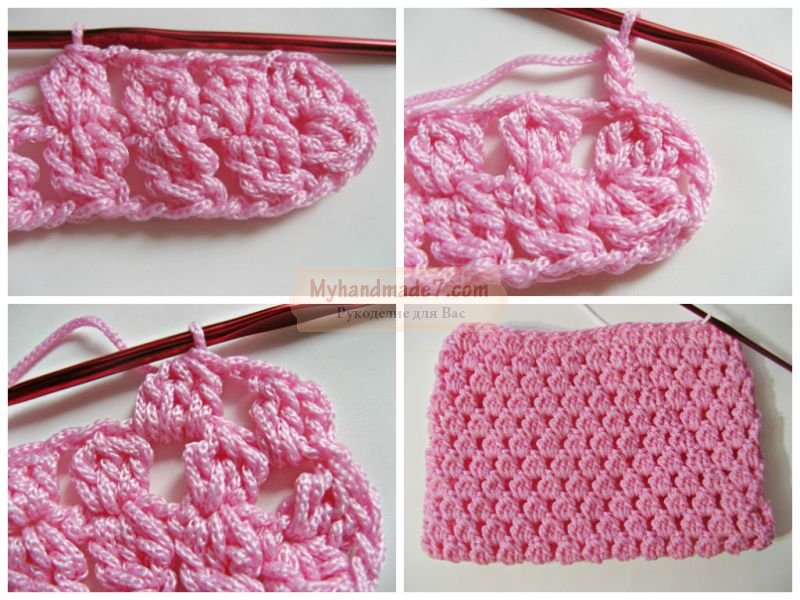Вязание крючком сумки с розой