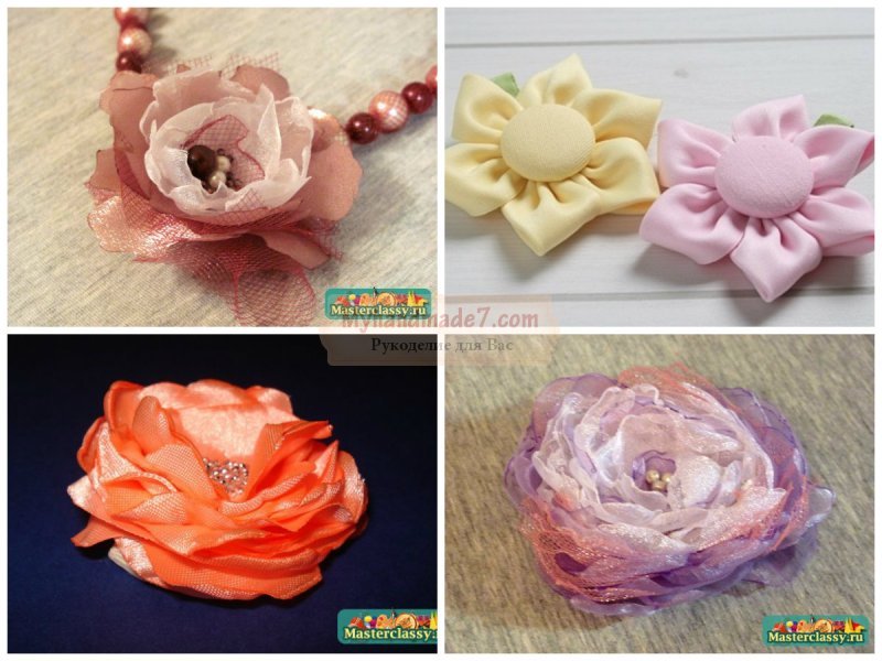 Как сделать цветы из ткани: лучшие мастер-классы с фото