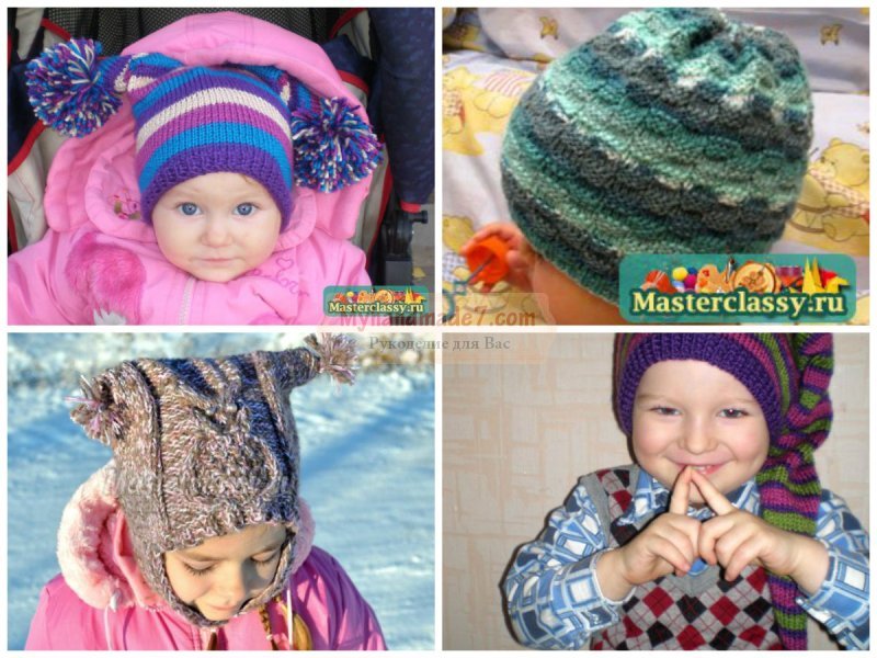 Детское вязание спицами шапочки: популярные мастер-классы с фото