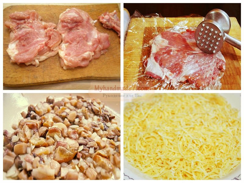 Курица с грибами в духовке: пошаговые рецепты с фото