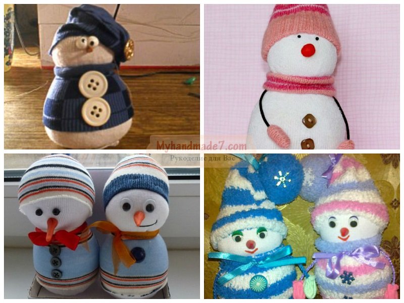 Снеговик из носков своими руками: популярные мастер-классы с фото
