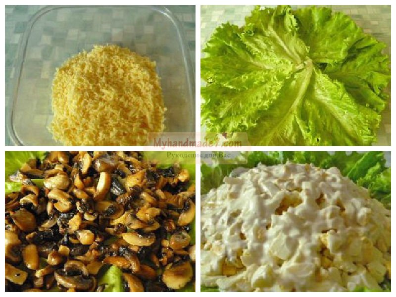 Салат с грибами и ананасами: лучшие рецепты с фото