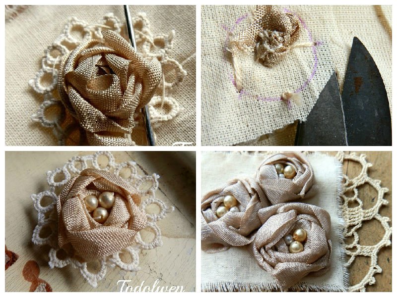Как сделать розу из лент для украшения своими руками: пошаговый мк с фото