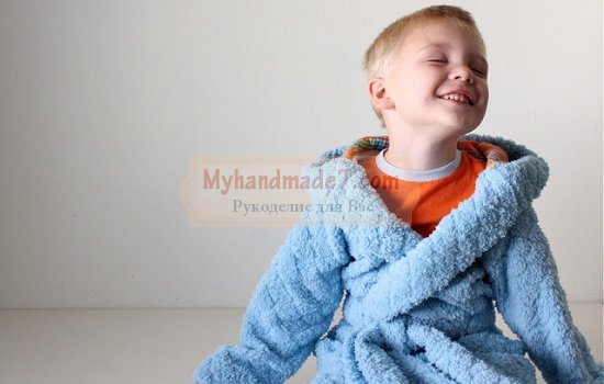 Шьем очаровательный теплый халат для ребенка: пошаговый мастер-класс с фото