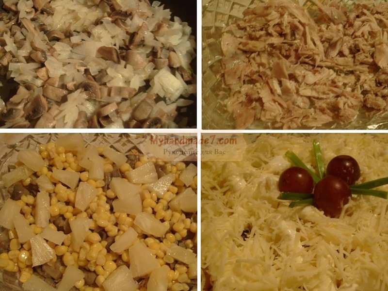 Курица с грибами и ананасами: популярные рецепты с фото