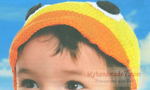 Вязаная детская шапочка и башмачки "Весёлый утёнок": пошаговый мастер-класс с фото