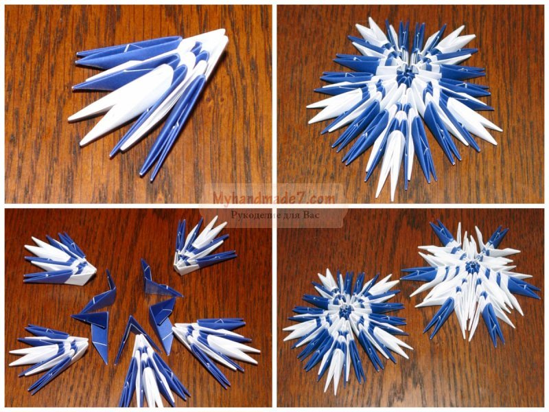 Поделки оригами снежинки - самые простые и красивые