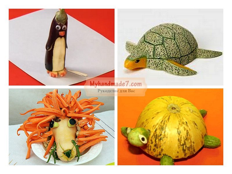Детские поделки из овощей: детский сад и школа