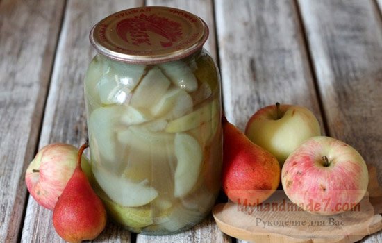 Компот из яблок и груш на зиму: ТОП - 10 рецептов с фото