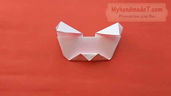 Голова свинки оригами