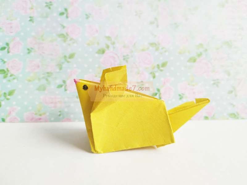 Красивая Оригами Мышка. Пошаговый мастер-класс с фото