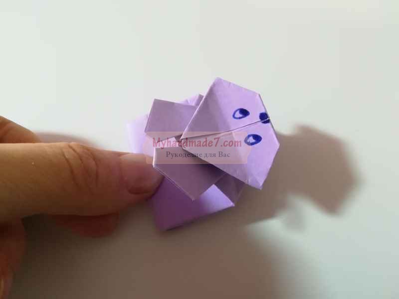 Мастер-класс «Прыгающий зайчик в технике оригами». Пошаговая инструкция с фото