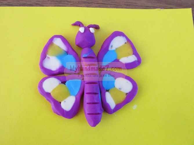 Бабочки из пластилина
