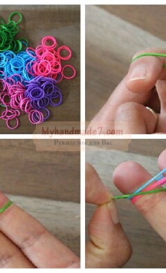Как сплести браслет из резинок пошагово