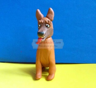 Детские поделки на Новый год 2018 . Символ года. Овчарка из пластилина: пошаговый мастер-класс с фото