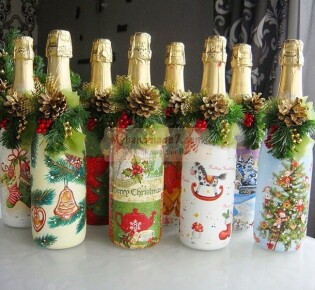 Декупаж бутылок своими руками. Мастер-класс для начинающих