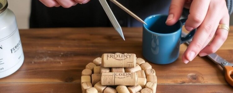 Пробковая симфония: как из обычной пробки сделать подставку под горячее своими руками