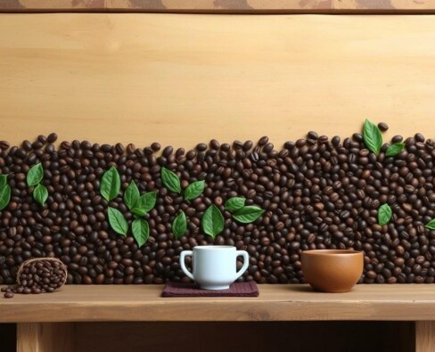 Создание панно из кофейных зёрен: искусство текстуры, запаха и цвета