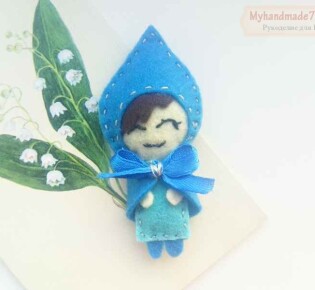 Красивая куколка из фетра своими руками. Пошаговый мастер-класс с фото