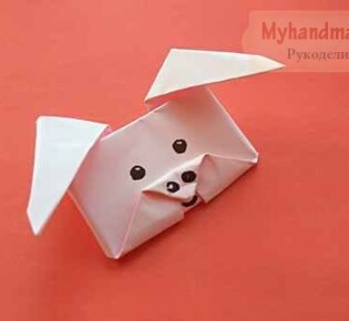 Символ года 2019 из бумаги своими руками. Голова свинки в технике оригами. Пошаговый мк