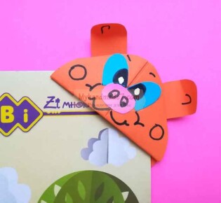 Как сделать закладку в форме поросенка? Поэтапно