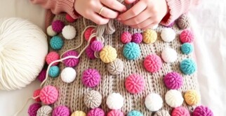 Плед из помпонов: уют и цветная магия на каждый вечер