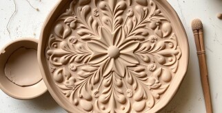 Лепка декоративной тарелки из глины: от земли к элементу интерьера