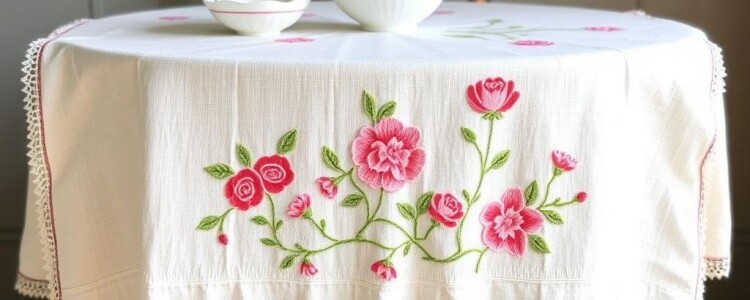 Reviving vintage linens with creative embroidery