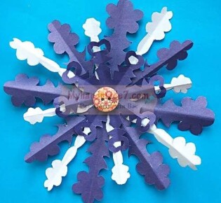 Многослойная снежинка из бумаги. Пошаговый мастер-класс с фото