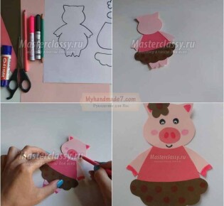 Свинья из бумаги: пошаговые мк с фото. 100 идей с фото