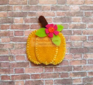 Тыковка из фетра. Детские поделки. Пошаговая инструкция с фото