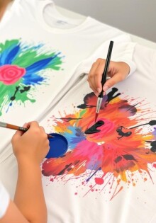 Искусство на ткани: роспись футболок акрилом — от идеи до готового изделия