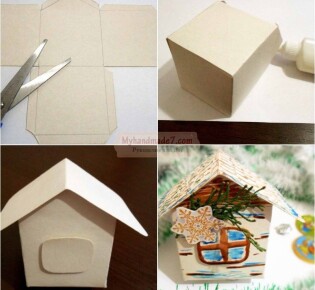 Красивые поделки из картона к Новому году