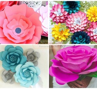 Большие цветы своими руками: пошаговые мастер-классы с фото