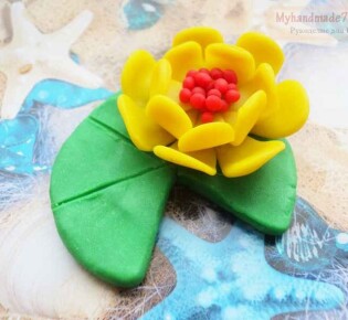 Поделки из пластилина. Водяная лилия: пошаговый мастер-класс с фото