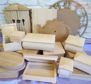 Деревянные заготовки в декупаже