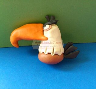 Энгри Бердз – Могучий Орлан из пластилина. Пошаговый мастер-класс с фото