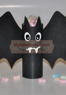 Поделки на Хеллоуин из бумаги. Летучая мышь: пошаговый мастер-класс с фото