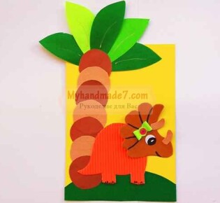 Простые аппликации с динозаврами. ТОП — 20 идей с фото. Летняя аппликация для детей с динозавром: пошаговая инструкция с фото