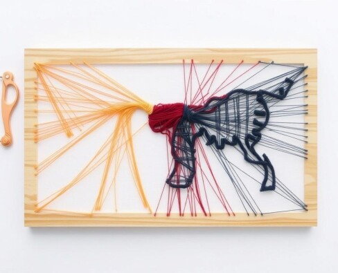 Точками и нитками: как создать живую картину из ниток (string art)