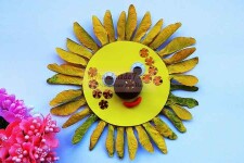 Солнышко из природных материалов и бумаги. Пошаговый мастер-класс с фото