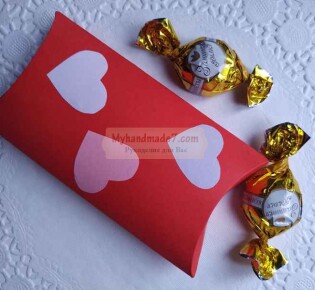 Красивая поделка к 14 февраля \»Коробочка с конфетами\» за 5 минут. Пошаговая инструкция с фото