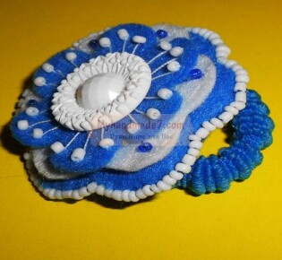 Резинка из фетра. Цветочек. Мастер-класс с пошаговыми фото