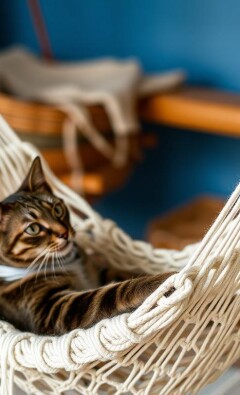 Плетение гамака для кота: уютный уголок своими руками