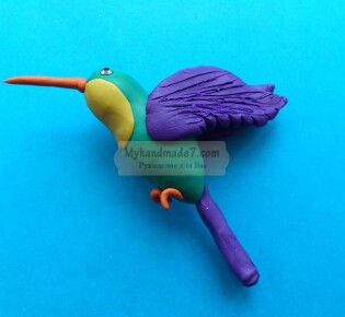 Птичка колибри из пластилина: пошаговый мастер-класс с фото