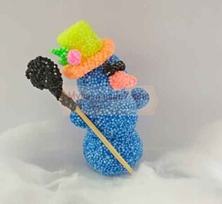 Снеговик из шарикового пластилина. Пошаговый мастер-класс с фото