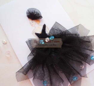 Открытка своими руками с девушкой в красивом вечернем платье из фатина: пошаговый мастер-класс